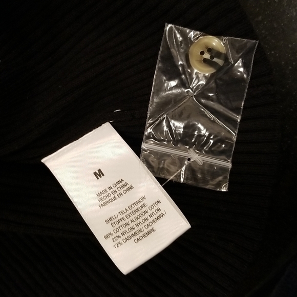 💕FAVORITE DAUGHTER💕 Lena Long Cardigan ~ Black M NWT Ribbed Cotton Cashmere - Picture 16 of 16